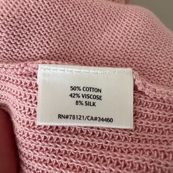 Eileen Fisher Woman Pink Open Drape Front Cardigan Sweater Plus Size 3X - Picture 8 of 11